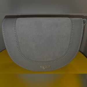 kate spade Gray Leather Suede Crossbody Bag
